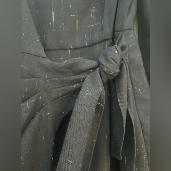 Rebecca Taylor Navy Cross Hatch Dress- Size 12 - Picture 11 of 11